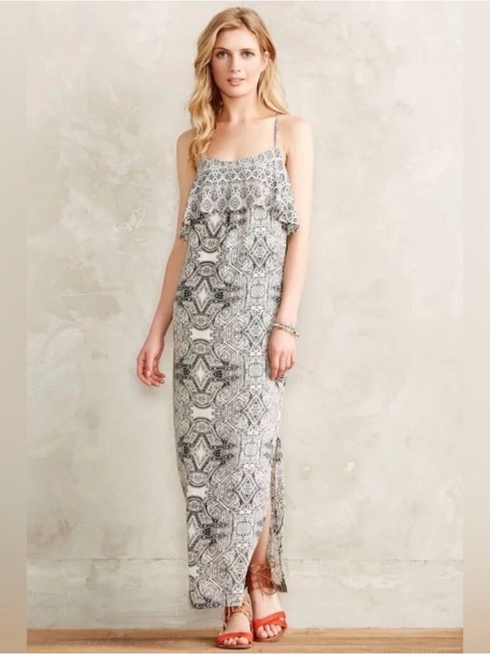 Vanessa Virginia Dresses & Skirts - Anthropologie Vanessa Virginia Printed Spaghetti-Strap Maxi Dress